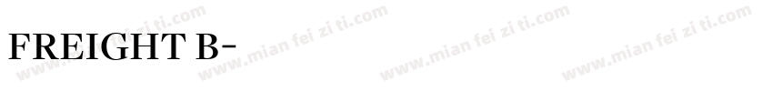 freight b字体转换